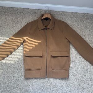 Express Tan Wool Jacket Medium